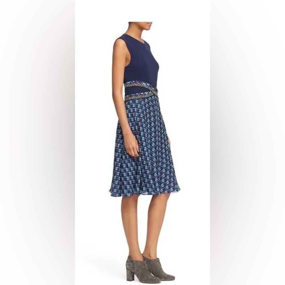 Diane Von Furstenberg Rosalie Dress Midnight Wired Size 6 NWT - Picture 4 of 11